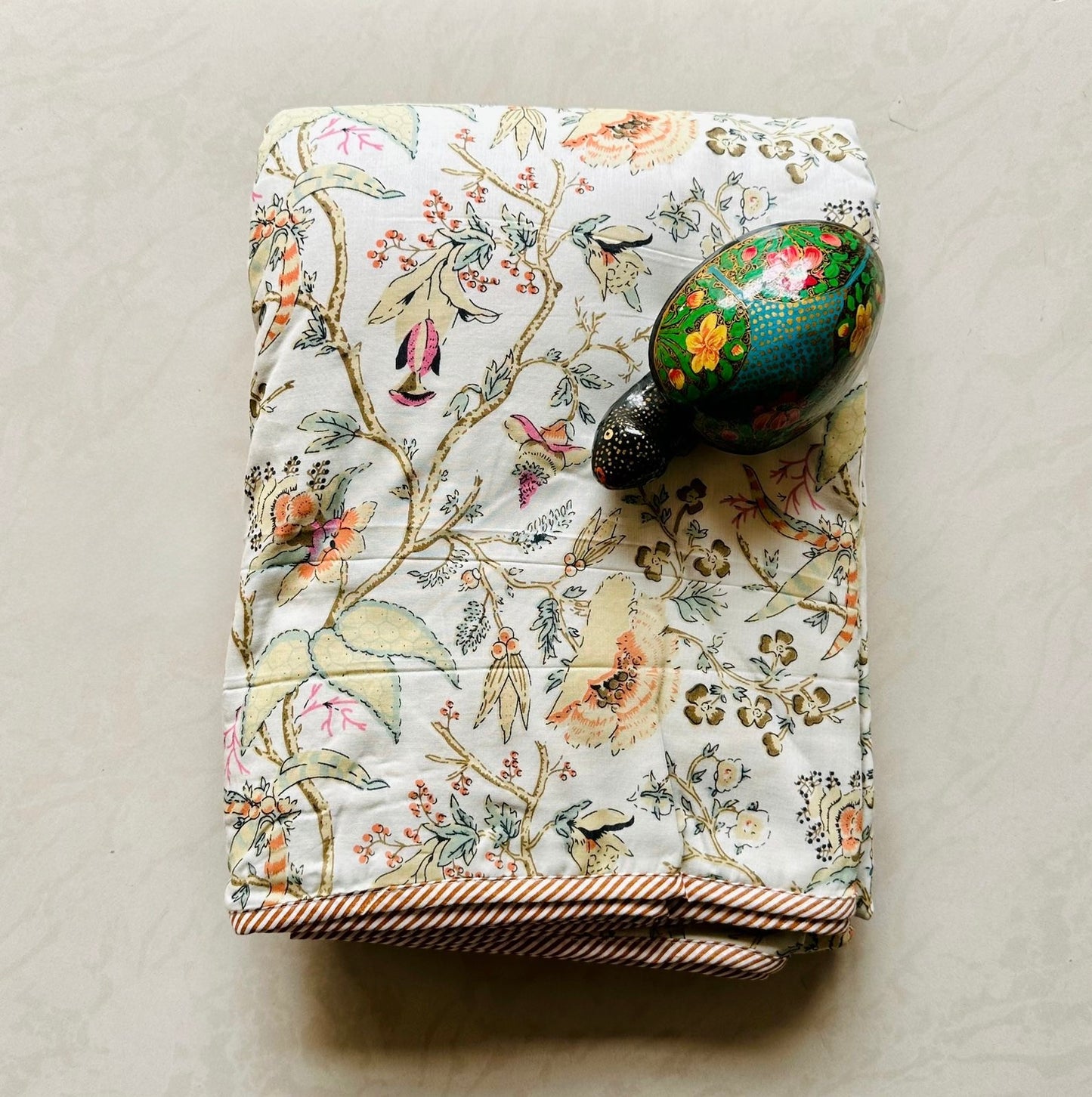 Tulip Handblock 100% cotton Double Bed Dohar | Jaipuri print