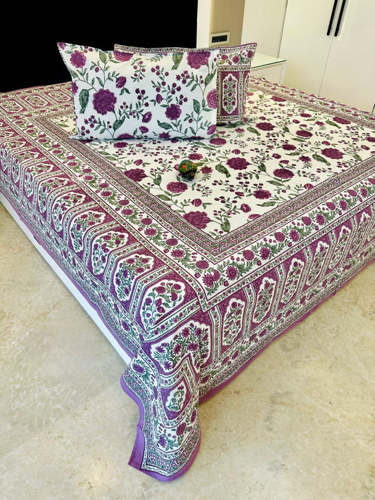 Shahi Ultra Premium Jumbo Cotton Bedsheet with 2 pillow covers