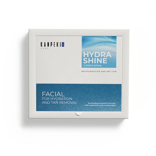 Kanpeki Hydra Shine 5-Step Facial Kit | Deep Hydration & Glow | With Shea Butter, Algae & Vitamin A | For Dry & Normal Skin | Brightening & Moisturizing