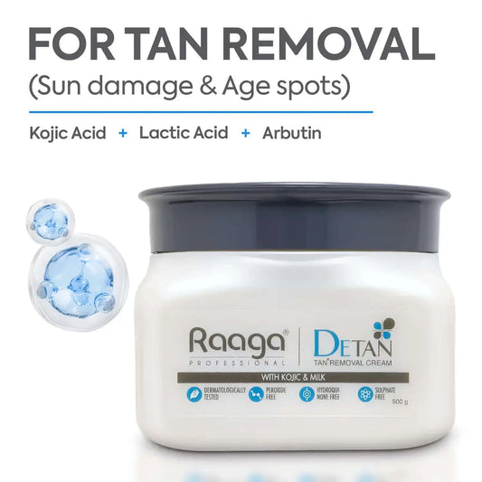 Ragga De-Tan Pack | Best Tan Removal Cream with Kojic and Milk (500 gm)