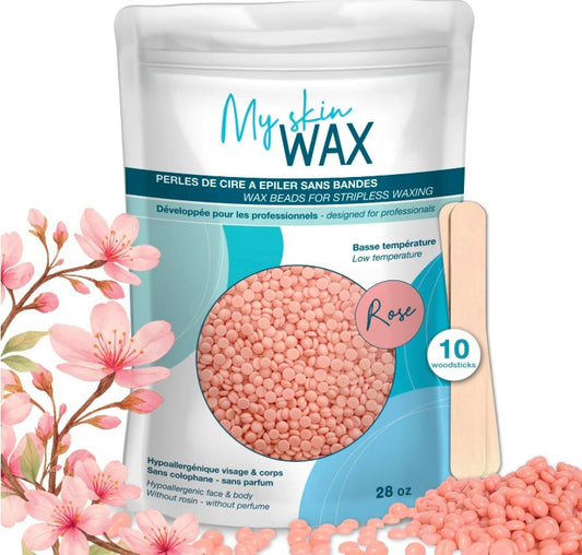 Hard Wax Beads for Sensitive Skin, 14 oz (0.88 lb) – Stripless Hair Removal Wax, Low Temperature Formula for Face, Bikini & Body