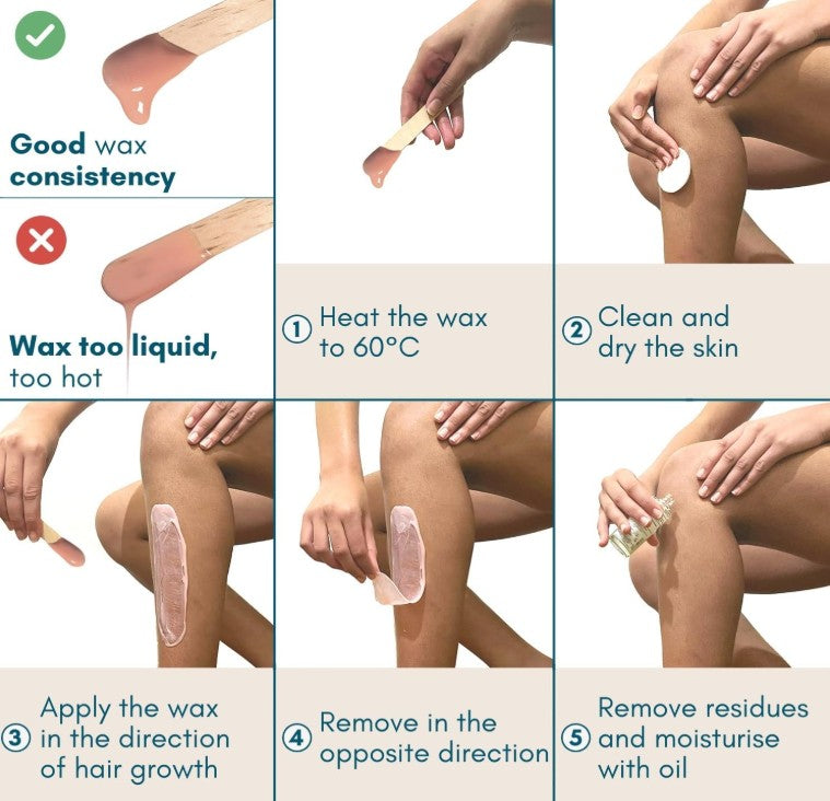 Hard Wax Beads for Sensitive Skin, 14 oz (0.88 lb) – Stripless Hair Removal Wax, Low Temperature Formula for Face, Bikini & Body