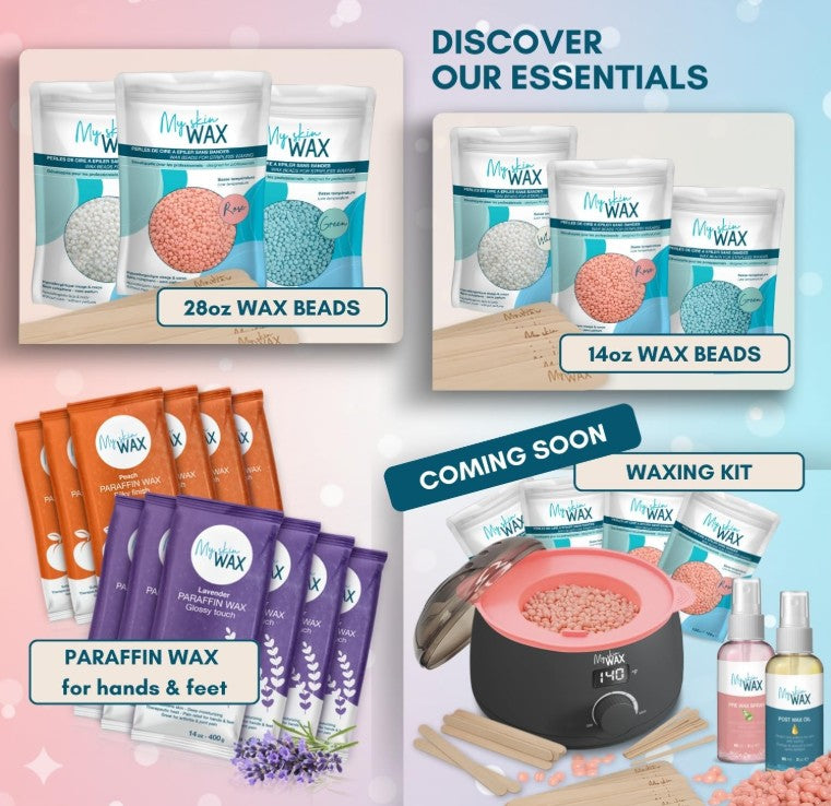 Hard Wax Beads for Sensitive Skin, 14 oz (0.88 lb) – Stripless Hair Removal Wax, Low Temperature Formula for Face, Bikini & Body